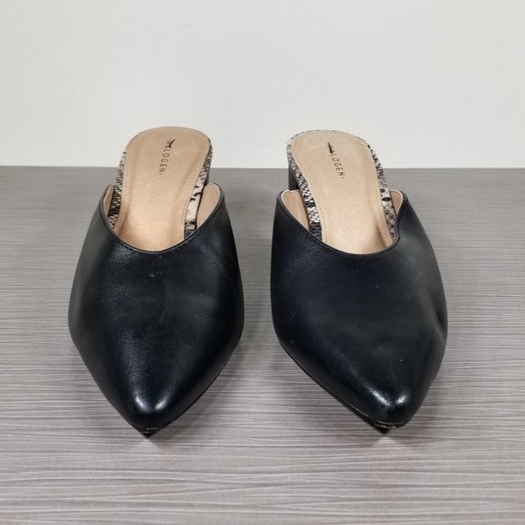 Halogen Tori Slip-on Mule, Black Leather, Womens Size 6 M - Picture 2 of 13